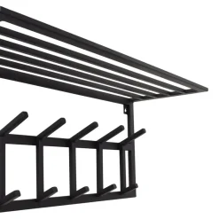 Loft24 LOFT42 Kapstok Jaimy - Zwart – Metaal – 6 dubbele haken - 80x35x30 Clearance