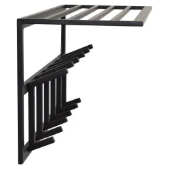 Loft24 LOFT42 Kapstok Jaimy - Zwart – Metaal – 6 dubbele haken - 80x35x30 Clearance