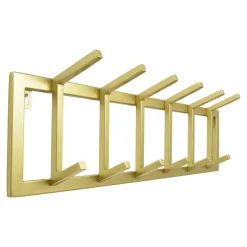 Loft24 LOFT42 Kapstok Jaimy Single - Goud – Metaal – 6 dubbele haken - 80x24x12 Sale