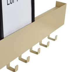 Loft24 LOFT42 Mula Wandkapstok - 61x19x6 - Beige - Metaal - 6 haken