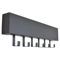Loft24 LOFT42 Mula Wandkapstok - 61x19x6 - Zwart metaal - 6 haken Outlet