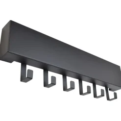 Loft24 LOFT42 Mula Wandkapstok - 61x19x6 - Zwart metaal - 6 haken Outlet