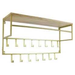 Loft24 LOFT42 Petri Kapstok - 15 haken - Metaal - Goud - 100x57x30 Clearance