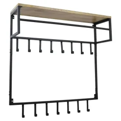 Loft24 LOFT42 Petri XL Kapstok - 15 haken - Metaal - Zwart - 100x105x30 New