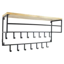 Loft24 LOFT42 Petri XL Kapstok - 15 haken - Metaal - Zwart - 100x105x30 New