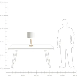 Leen Bakker LOKY - Tafellamp - Messing - Metaal Clearance