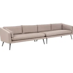 Beliani LORETELLO - Loungebank 4- zits - Beige - Polyester
