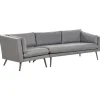 Beliani LORETELLO - Loungebank 3-zits - Grijs - Links - Polyester Outlet