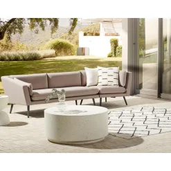 Beliani LORETELLO - Loungebank 3-zits - Beige - Polyester Discount