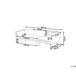 Beliani LORETELLO - Loungebank 3-zits - Beige - Links - Polyester Sale