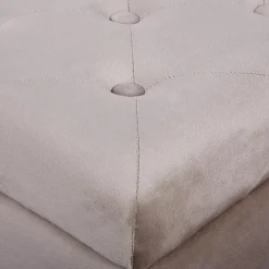 Beliani LORETTO - Poef - Beige - 37 cm - Fluweel Best