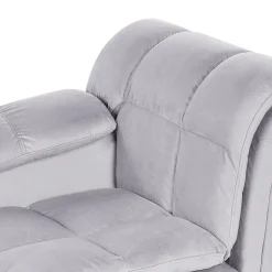 Beliani LORMONT - Chaise longue - Grijs - Rechterzijde - Fluweel Hot