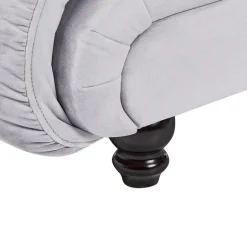 Beliani LORMONT - Chaise longue - Grijs - Rechterzijde - Fluweel Hot