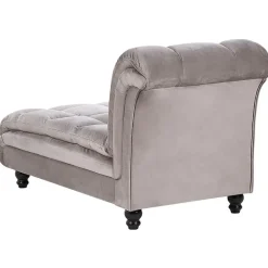 Beliani LORMONT - Chaise longue - Taupe - Rechterzijde - Fluweel Sale