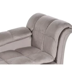 Beliani LORMONT - Chaise longue - Taupe - Rechterzijde - Fluweel Sale