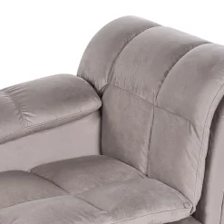 Beliani LORMONT - Chaise longue - Taupe - Rechterzijde - Fluweel Sale