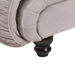 Beliani LORMONT - Chaise longue - Taupe - Rechterzijde - Fluweel Sale