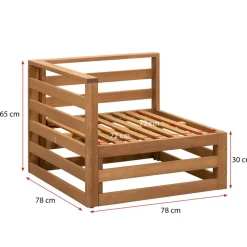 Leen Bakker Loungebank element Clermont - hoek - 63x78x78 cm Online