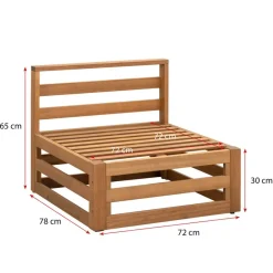 Leen Bakker Loungebank element Clermont - midden - 63x78x72 cm New