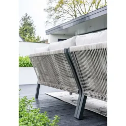 Garden Impressions Lounge-diningset Monti - zwart - 7-persoons - aluminium Discount