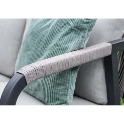 Garden Impressions Lounge-diningset Monti - zwart - 7-persoons - aluminium Discount