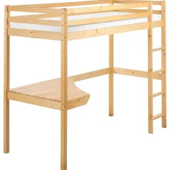 Beliani LOURY - Kinderbed - Lichtbruin - 90 x 200 cm - Dennenhout