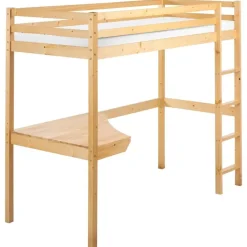 Beliani LOURY - Kinderbed - Lichtbruin - 90 x 200 cm - Dennenhout