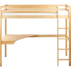 Beliani LOURY - Kinderbed - Lichtbruin - 90 x 200 cm - Dennenhout