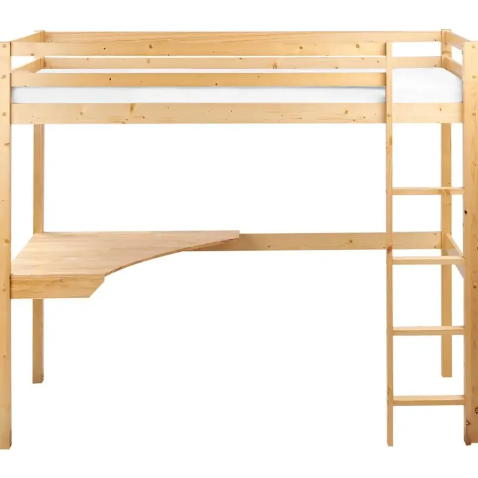 Beliani LOURY - Kinderbed - Lichtbruin - 90 x 200 cm - Dennenhout