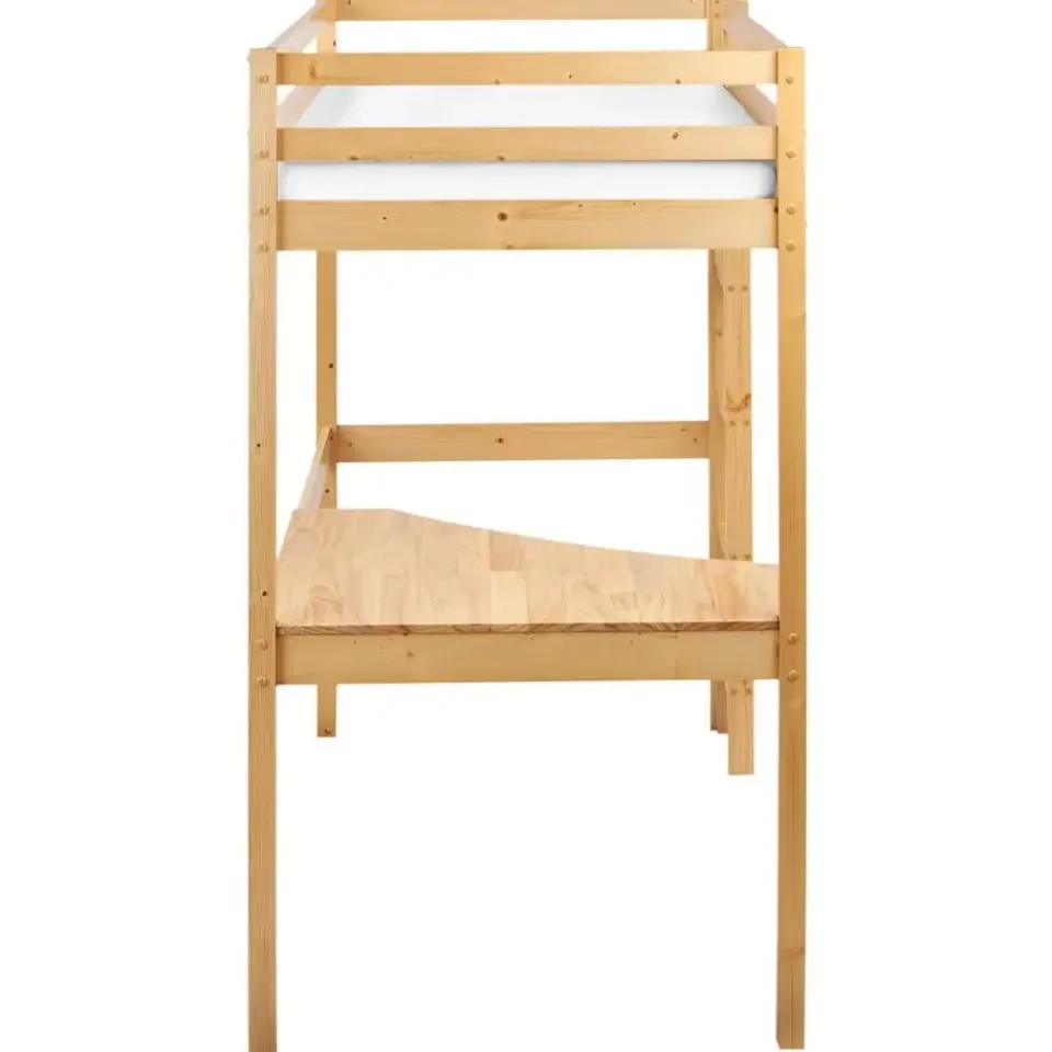 Beliani LOURY - Kinderbed - Lichtbruin - 90 x 200 cm - Dennenhout