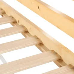 Beliani LOURY - Kinderbed - Lichtbruin - 90 x 200 cm - Dennenhout