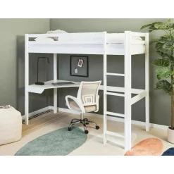 Beliani LOURY - Kinderbed - Wit - 90 x 200 cm - Dennenhout Best