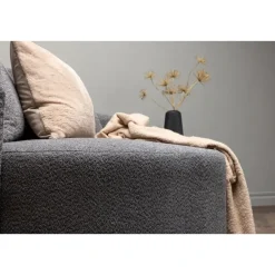 Fjôrd Loveseat Teddy Grijs - Zithoogte 40cm - 118x118x72cm - Kelso Online