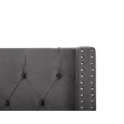 Beliani LUBBON - Bed met opbergruimte - Grijs - 160 x 200 cm - Fluweel Online