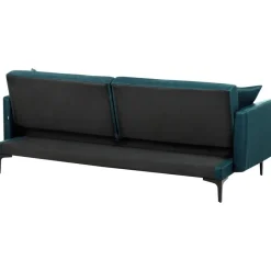 Beliani LUCAN - Slaapbank 3-zits - Blauw - Polyester Online