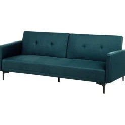 Beliani LUCAN - Slaapbank 3-zits - Blauw - Polyester Online