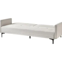 Beliani LUCAN - Slaapbank 3-zits - Lichtbeige - Polyester Online