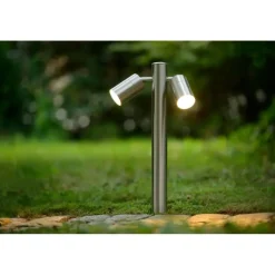 Lucide ARNE-LED Sokkellamp - Mat chroom Online