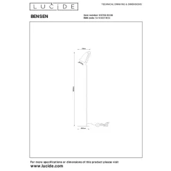 Lucide BENSEN Vloerlamp - Grijs New