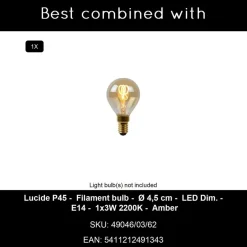 Lucide BENSEN Vloerlamp - Grijs New