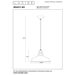 Lucide BRASSY-BIS Hanglamp - Zwart Discount