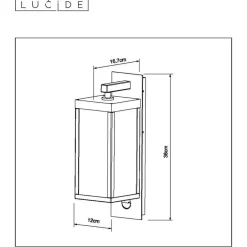 Lucide CLAIRETTE Wandlamp - Antraciet Clearance