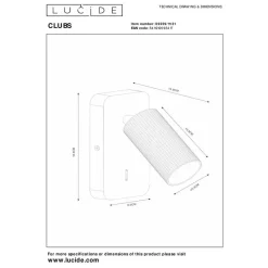 Lucide CLUBS Bedlamp - Wit Discount