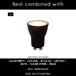 Lucide DUPLA Wandspot - Grijs ijzer Sale