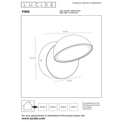 Lucide FINN Wandlamp - Zwart Outlet