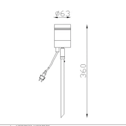Lucide LED tuinspot ARNE IP44 - zwart - Ø6,3 cm Best