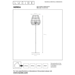 Lucide NERIDA Vloerlamp - Naturel Hot