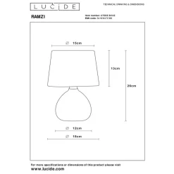 Lucide RAMZI Tafellamp - Bruin Clearance