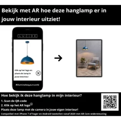 Lucide SIEMON Hanglamp - Blauw Outlet