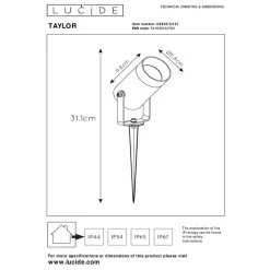 Lucide TAYLOR Tuinspot - Wit Clearance